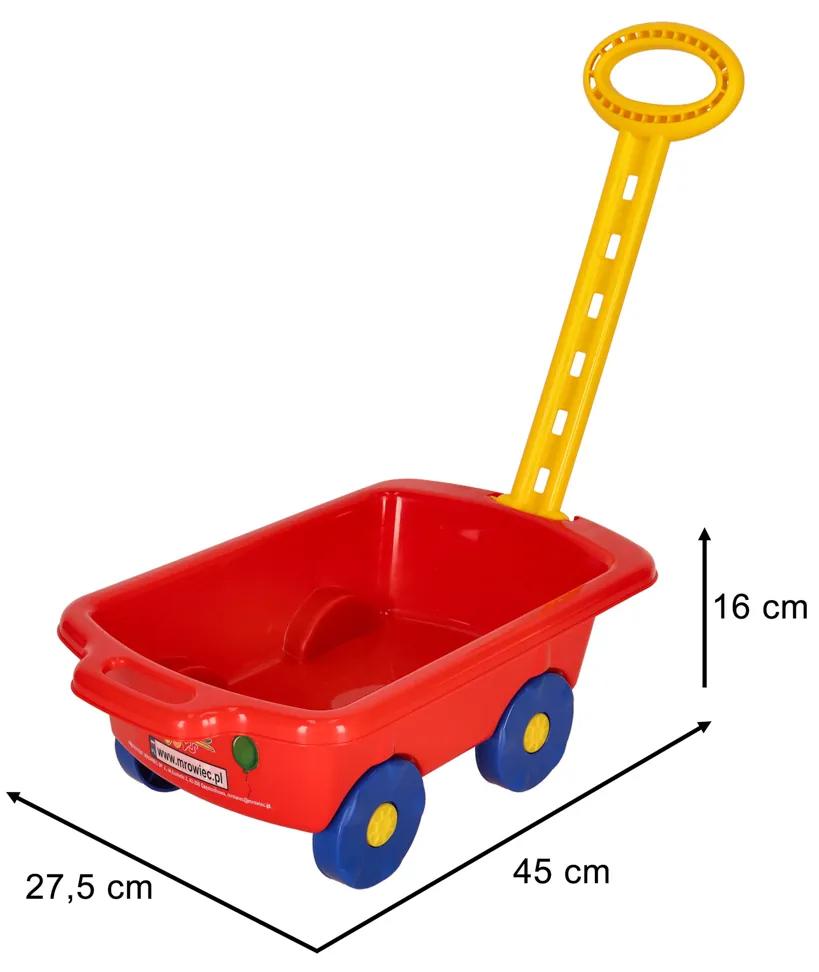 KIK Vozík na trakare s rukoväťou pre deti