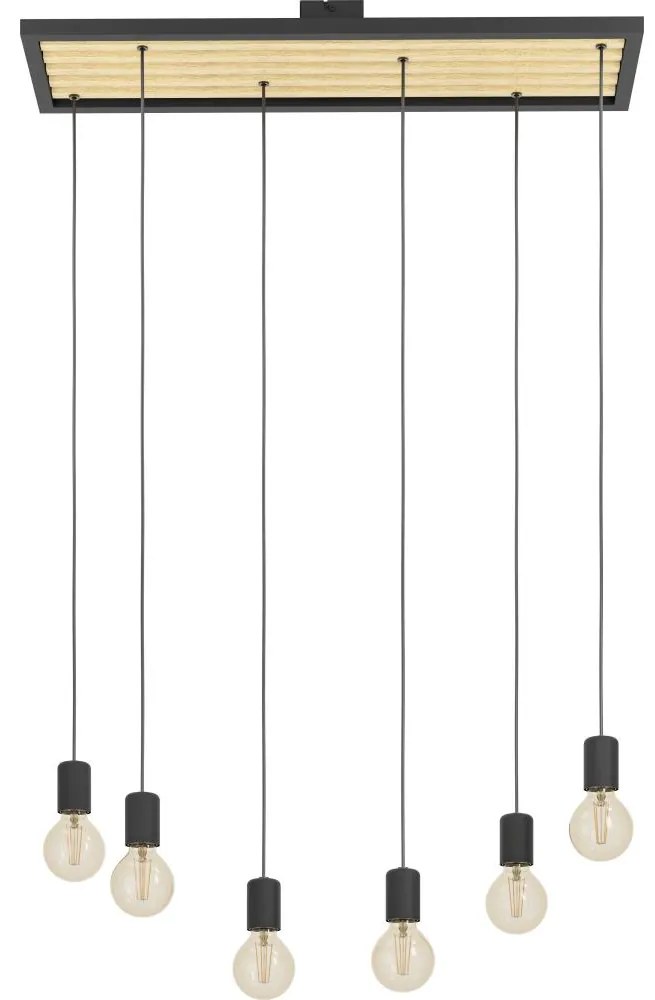 Eglo 43725 - Luster na lanku CONSETT 6xE27/40W/230V