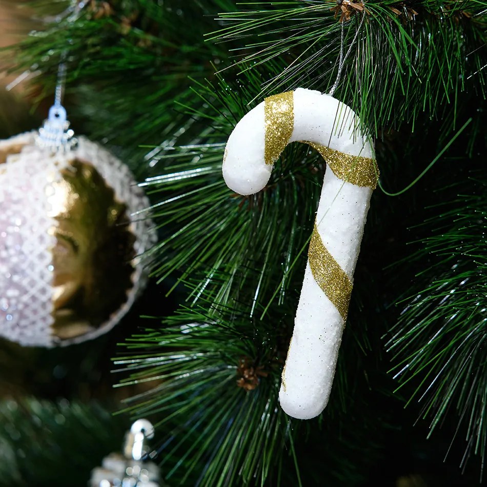 DECOLED Berlička lízátko, 12 cm, zlatá bílá, 10 ks