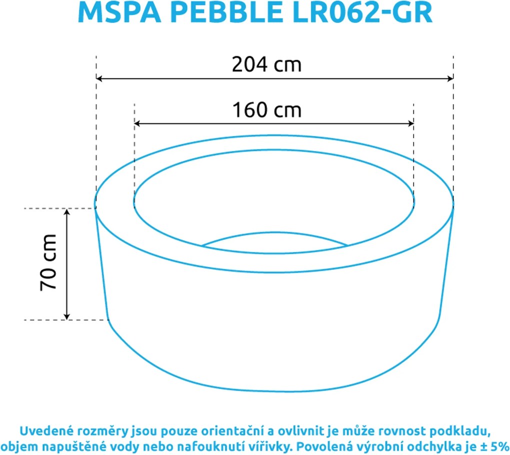 Mspa | Vírivý bazén MSPA Pebble LR062-GR | 11400314
