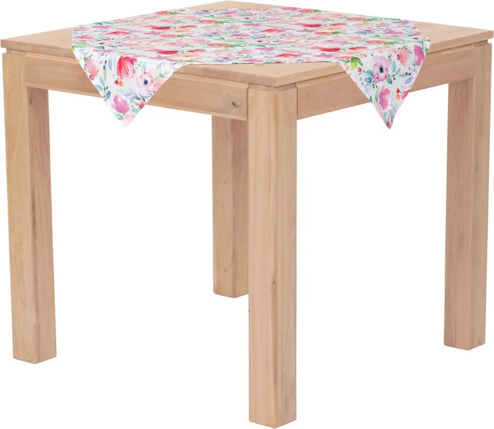 Obrus Akvarel kvety, 80x80 cm