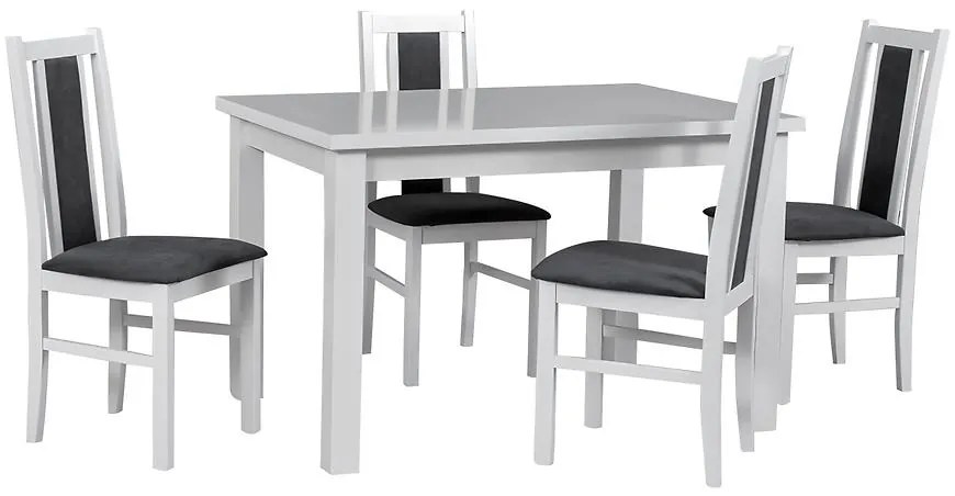 Jedálenská zostava KPL 1+4 BOSS 14 biela/sivý