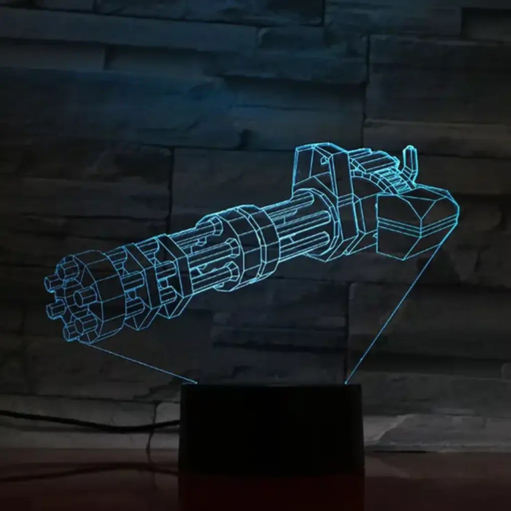 3Dmix 3DL-SL026 – 3D LED nočná lampa - Minigun (Solar)