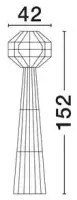 Dizajnová stojaca lampa Mapi