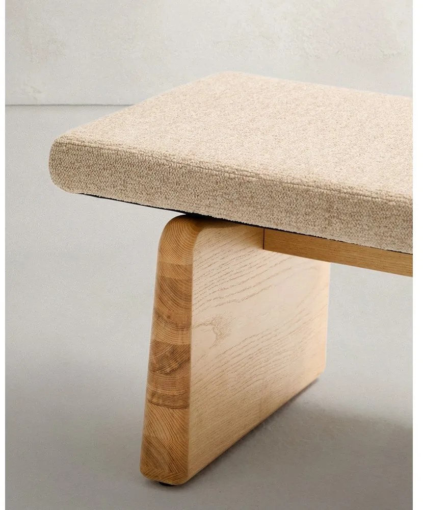 Béžová/v prírodnej farbe ženilková lavica Topaz – Kave Home