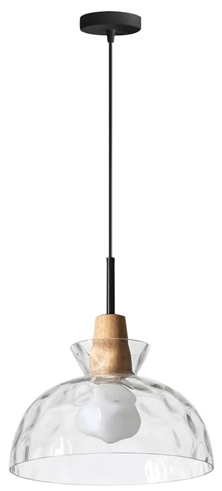 Závesná lampa La Belle XXV čierna/hnedá