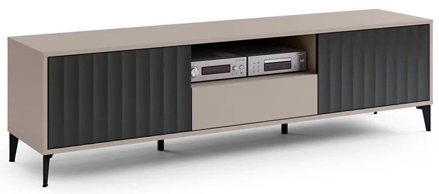Televízny stolík so zásuvkou RONJA taupe/čierna