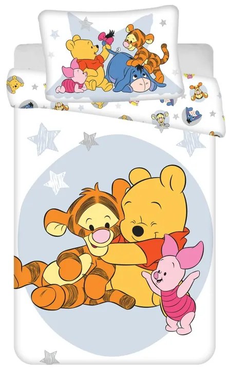 Obliečky do postieľky Macko Pů Stars baby , 100x135 / 40x60 cm