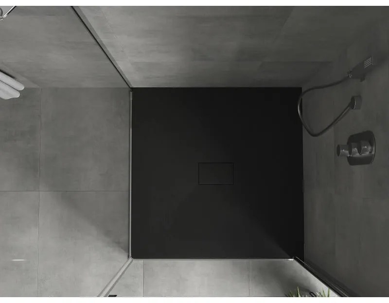 Mexen Hugo, SMC štvorcová sprchová vanička 100 x 100 cm, čierna matná, 42701010