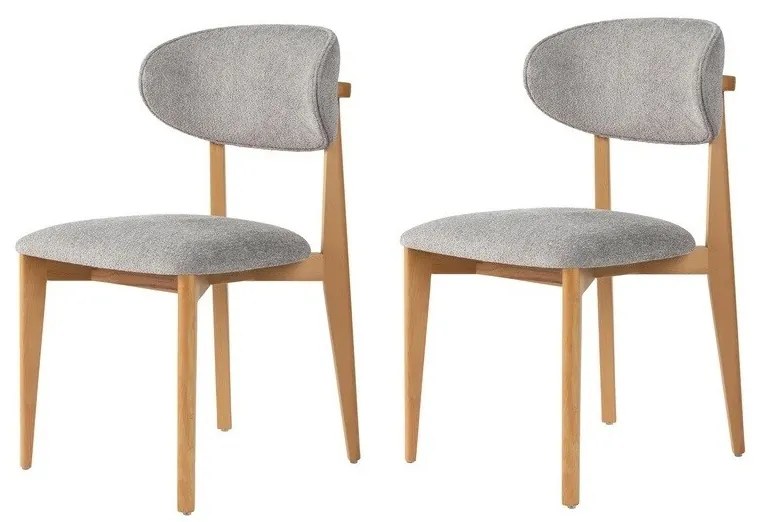 Súprava jedálenských stoličiek Lionte Grey and Light Oak, 2 ks