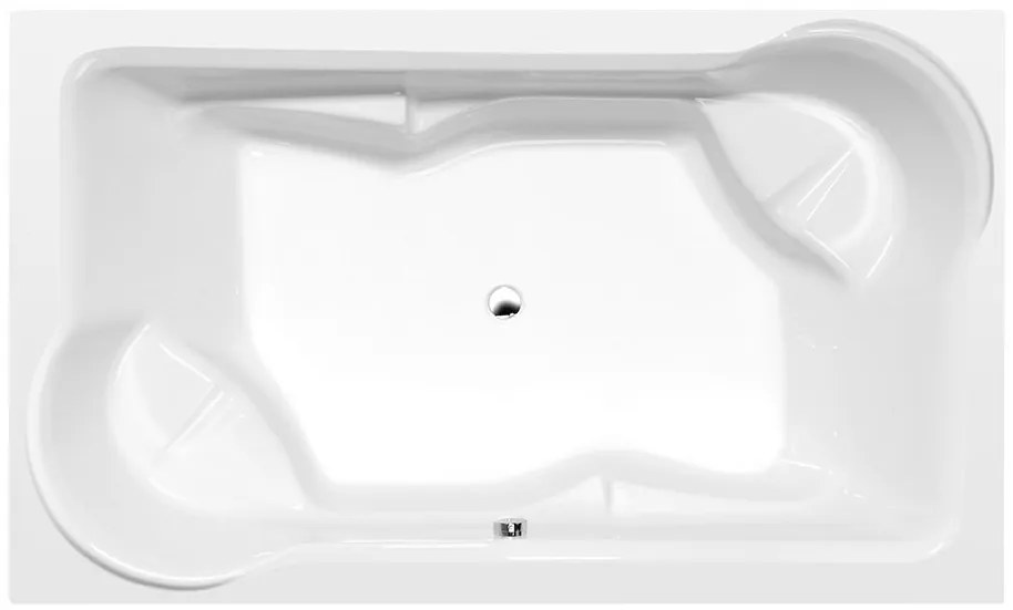Polysan, DUO obdĺžniková vaňa 200x120x45cm, biela, 16111