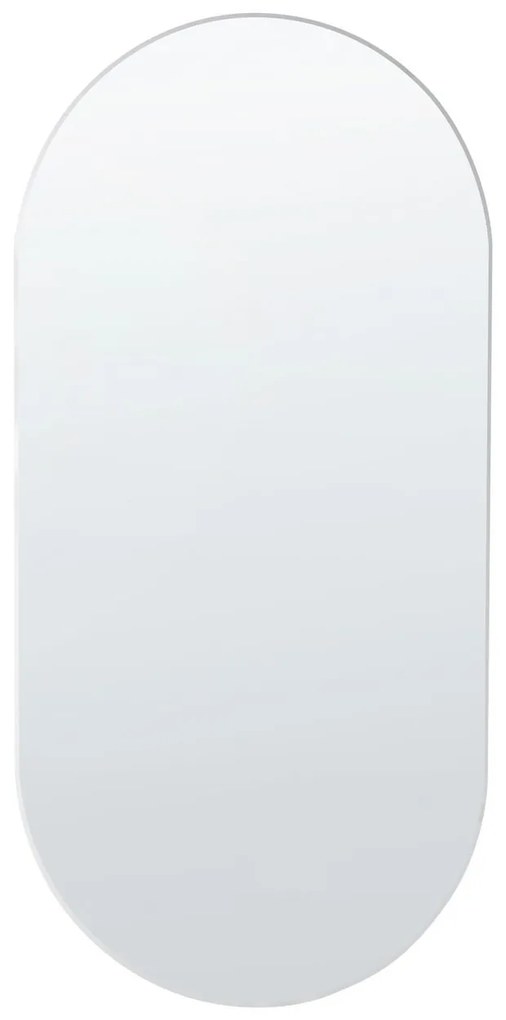 Oválne nástenné zrkadlo 40 x 80 cm strieborné ALFORTVILLE Beliani