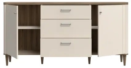 Komoda s zásuvkami VIRO hnedá/béžová