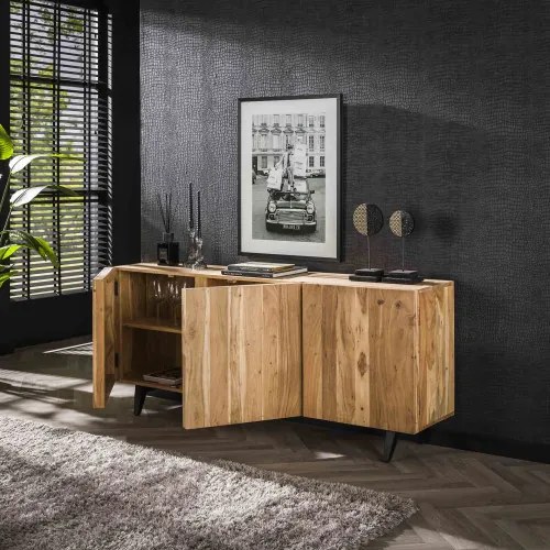 Komoda 28-52 Block 180cm Drevo Acacia  - Komfort-nábytok