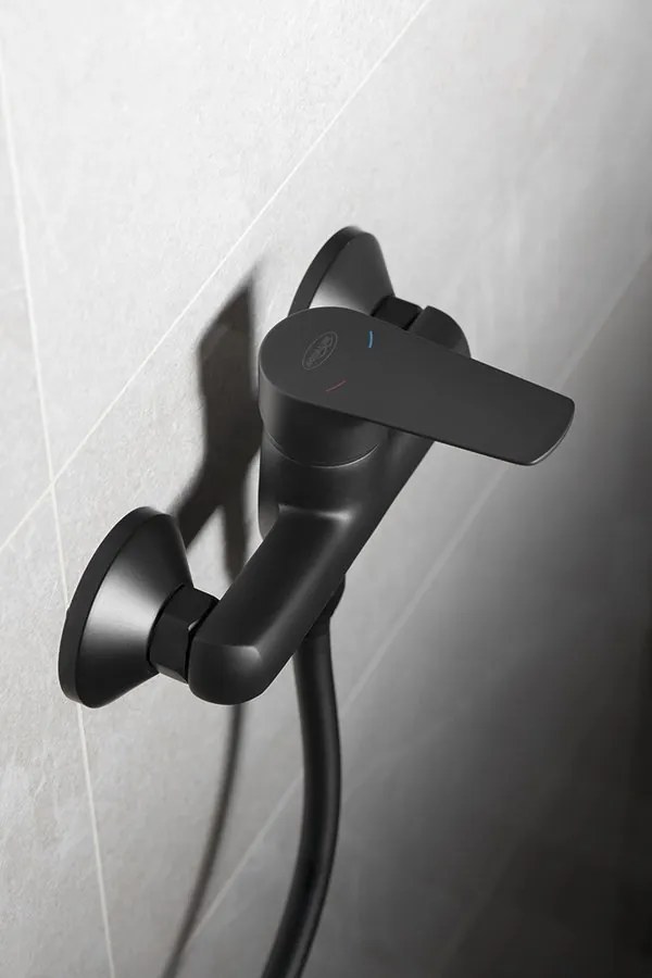 Aqualine Aqualine, LOTTA nástenná sprchová batéria, rozteč 150mm, čierna matná, LT611B