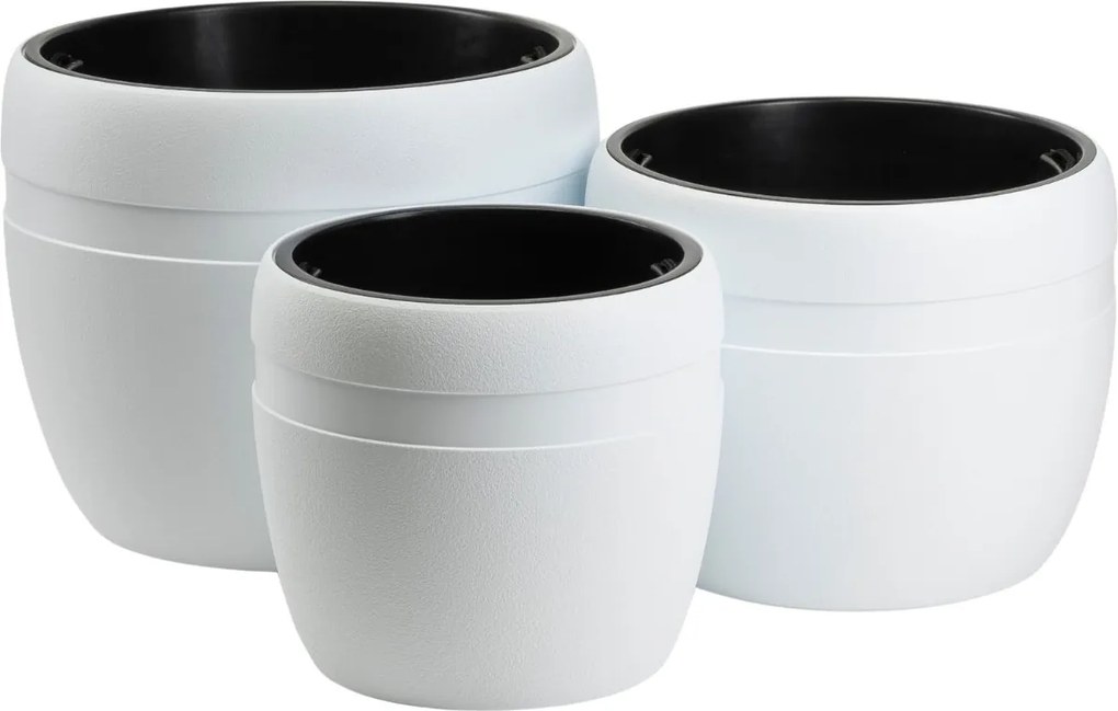 PLASTOVÝ KVETINÁČ LUNA CLASSIC 45,5X38 CM BIELA