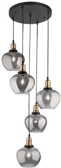 Luxusný luster Cedro 50 tmavo sivé