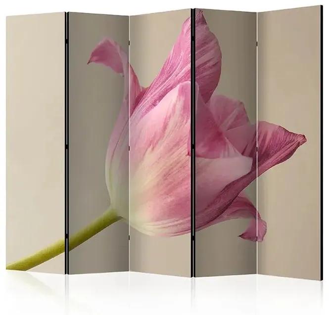 Paraván - Pink tulip II [Room Dividers] Veľkosť: 225x172, Verzia: Akustický
