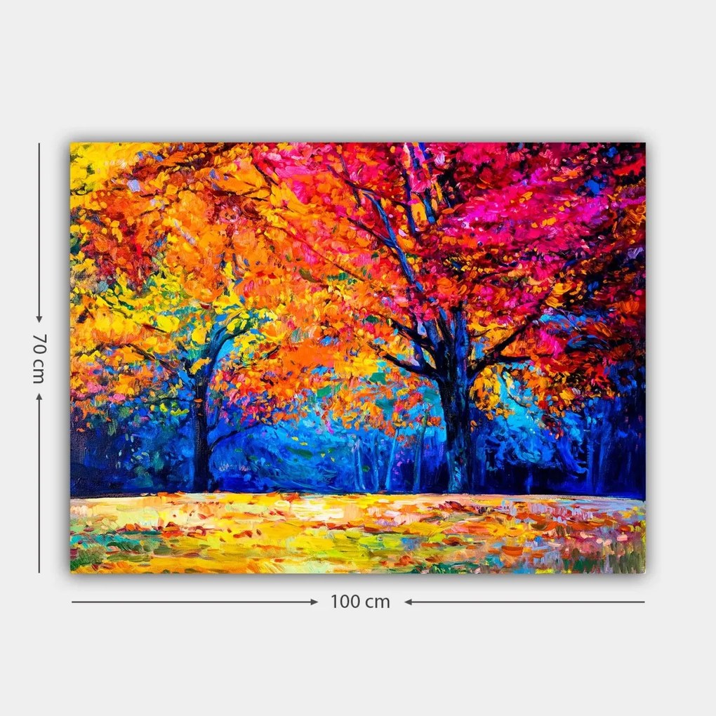 Obraz JESENNÉ STROMY 70x100 cm viacfarebný