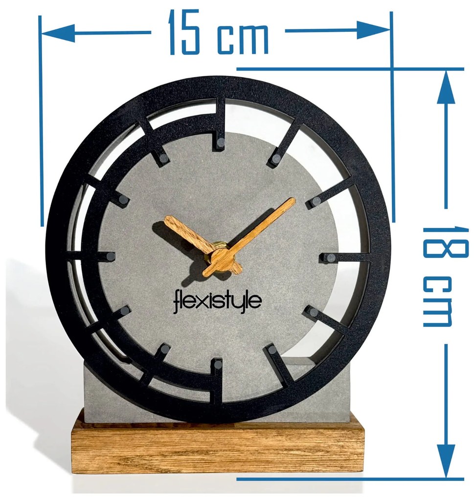 Dekorstudio Drevené stolové hodiny Grey Oak