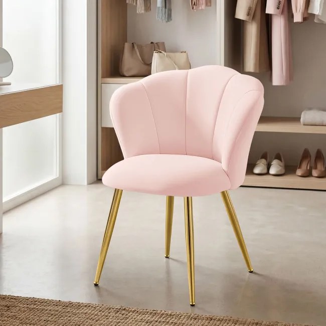 Jedálenská stolička ružová / zlatá KDCB35099S101