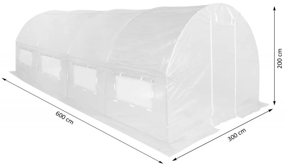 Home &amp; Garden Fóliovník 300 x 600 cm, 18 m2, bílý, gramáž fólie 160 g/m2