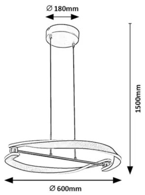 Rabalux 72149 - LED luster na lane ADALIND LED/40W/230V 3000K