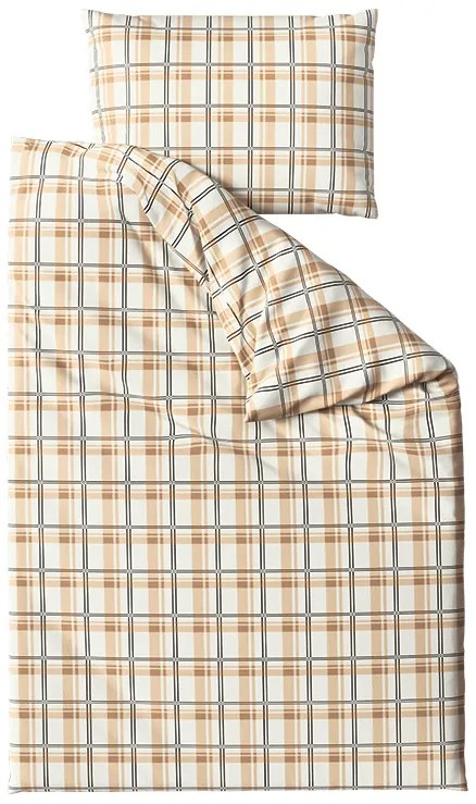 Mikroplyšové obliečky PLAID krémové Rozmer obliečky: 2 ks 70 x 90 cm | 200 x 220 cm