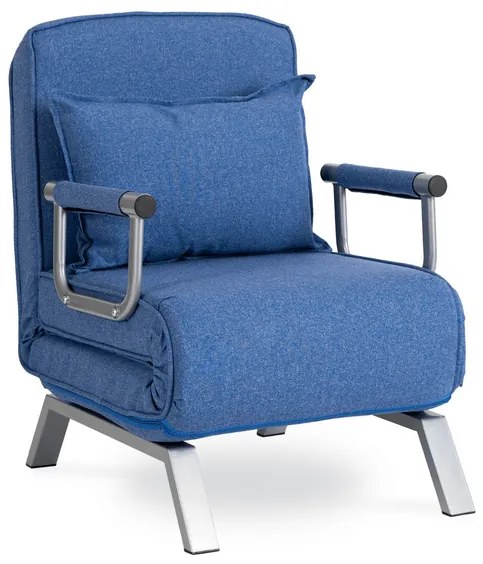 Kreslo pohovka rozkladacia PRATO modrá - vintino.sk