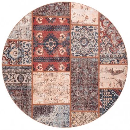 Koberec ANTIKA Ancient Rust patchwork terakota