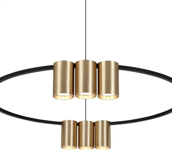 Luster na lanku GENESIS 10xGU10/8W/230V zlatá