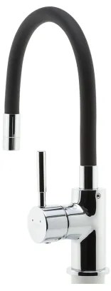 FERRO - Drezová batéria s flexibilným ramienkom lesklý chróm/matná čierna