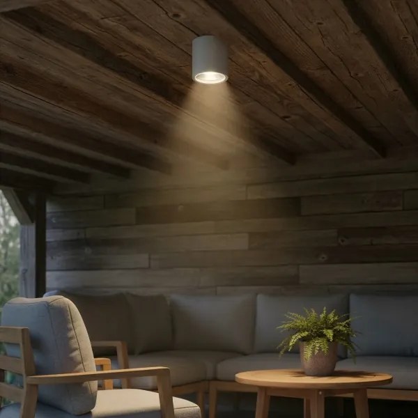 Ideal Lux - Vonkajšie bodové svietidlo GUN 1xGU10/28W/230V pr. 11 cm IP55 šedá