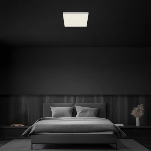 Briloner 7078-414 - LED Stropné svietidlo STAR SKY LED/21W/230V 28x28 cm strieborná