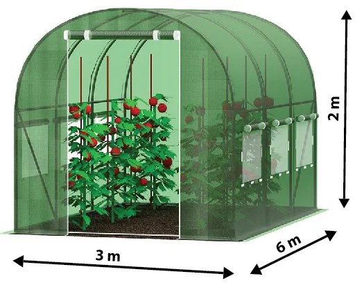 Foxigy Záhradný fóliovník 3x6m s UV filtrom PREMIUM
