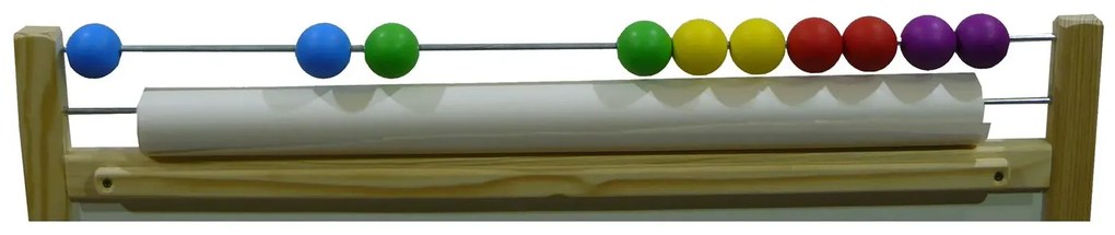 Detská magnetická a kriedová tabuľa s počítadlom a rolí papiera