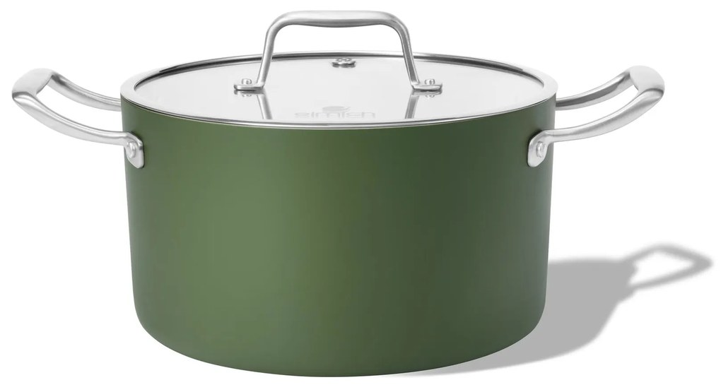 Elmich Nepriľnavý keramický hrniec Vital Ø 20 cm (2.5L) - olivovozelená
