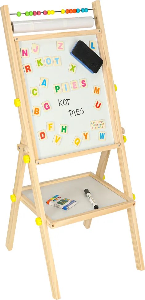 Obojstranná magnetická tabuľa KIK s dreveným rámom, 90 cm