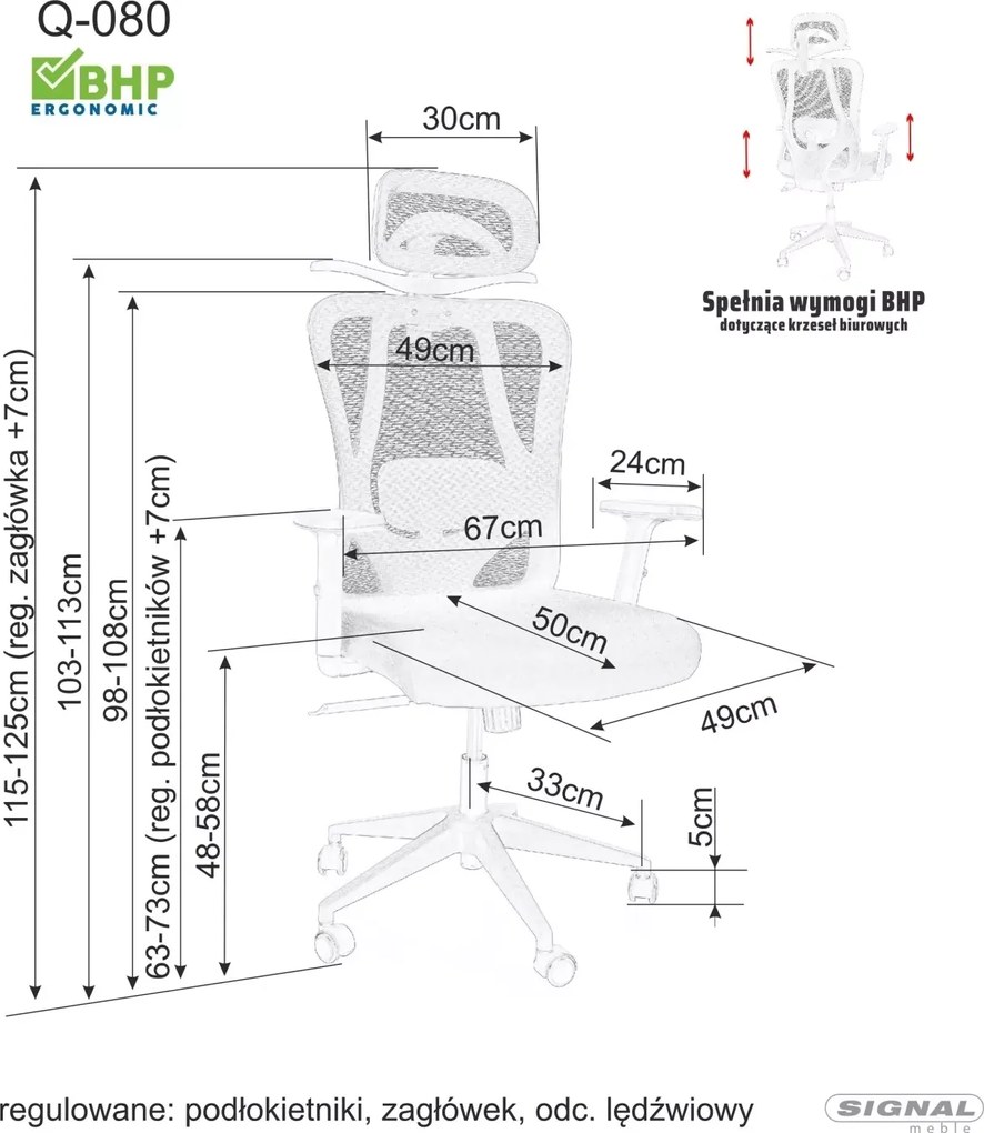 SI Otočná stolička Q-080M sivý