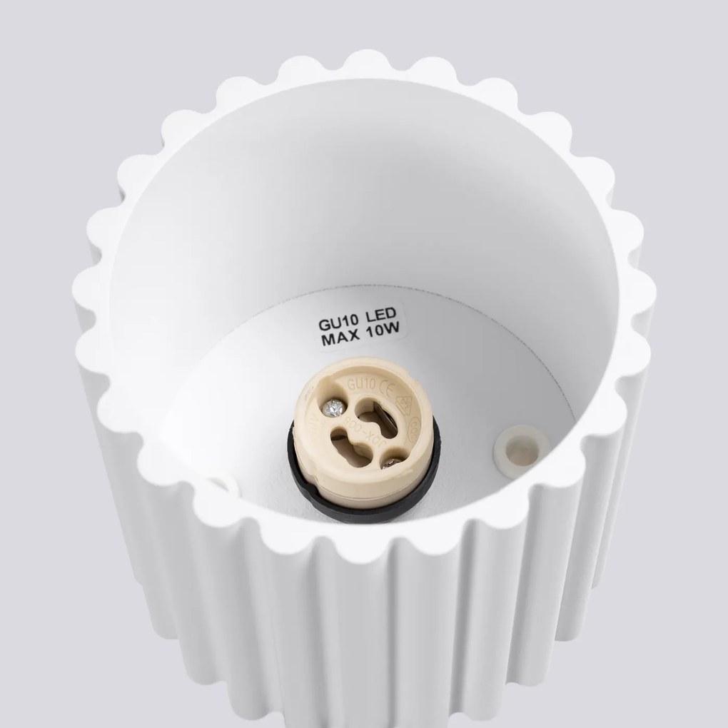 Stropné svietidlo Aura, 1x biele hliníkové tienidlo, (10 cm)