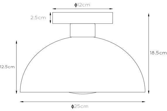 Lucide 45196/01/44 - Stropné svietidlo SIEMON 1xE27/40W/230V oranžová