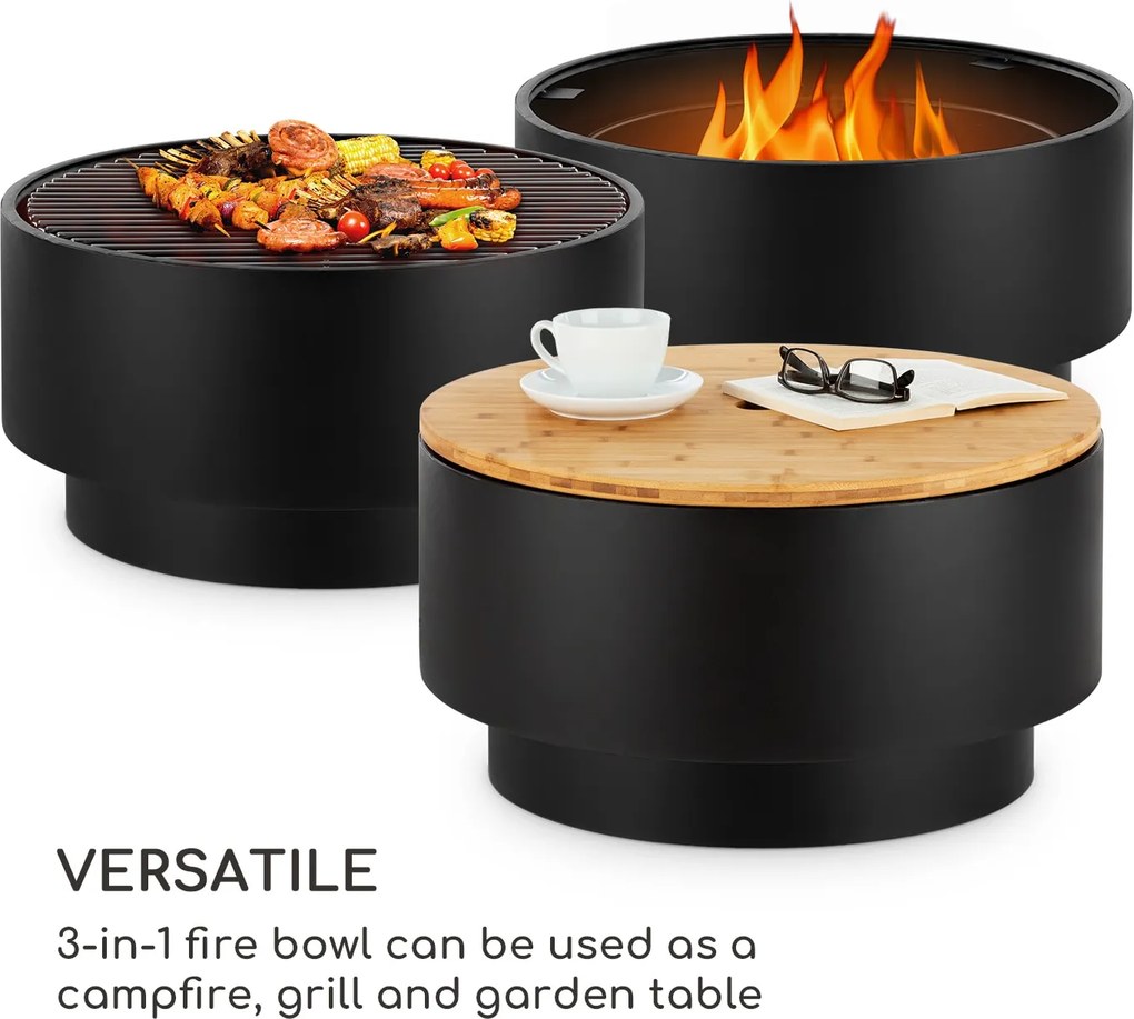 Blumfeldt Pompeji, ohnisko a gril, Ø 60 cm, oceľ