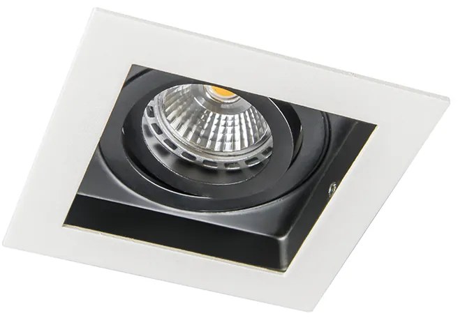 Sada 5 vstavaných bodových svetiel bielych s čiernym - Carree