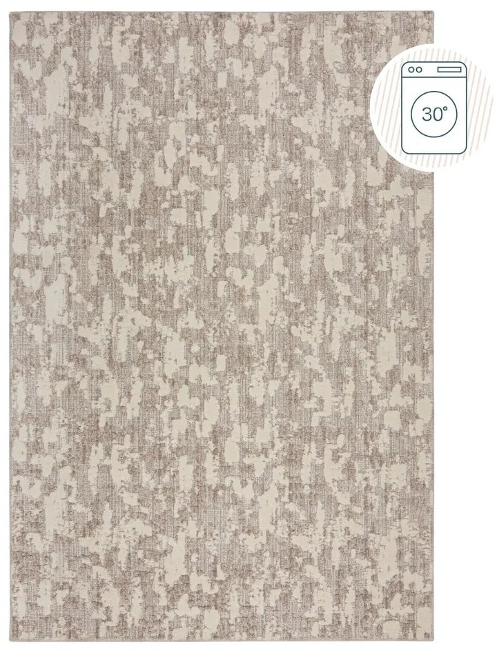 Sivobéžový prateľný koberec 194x290 cm Connely – Flair Rugs