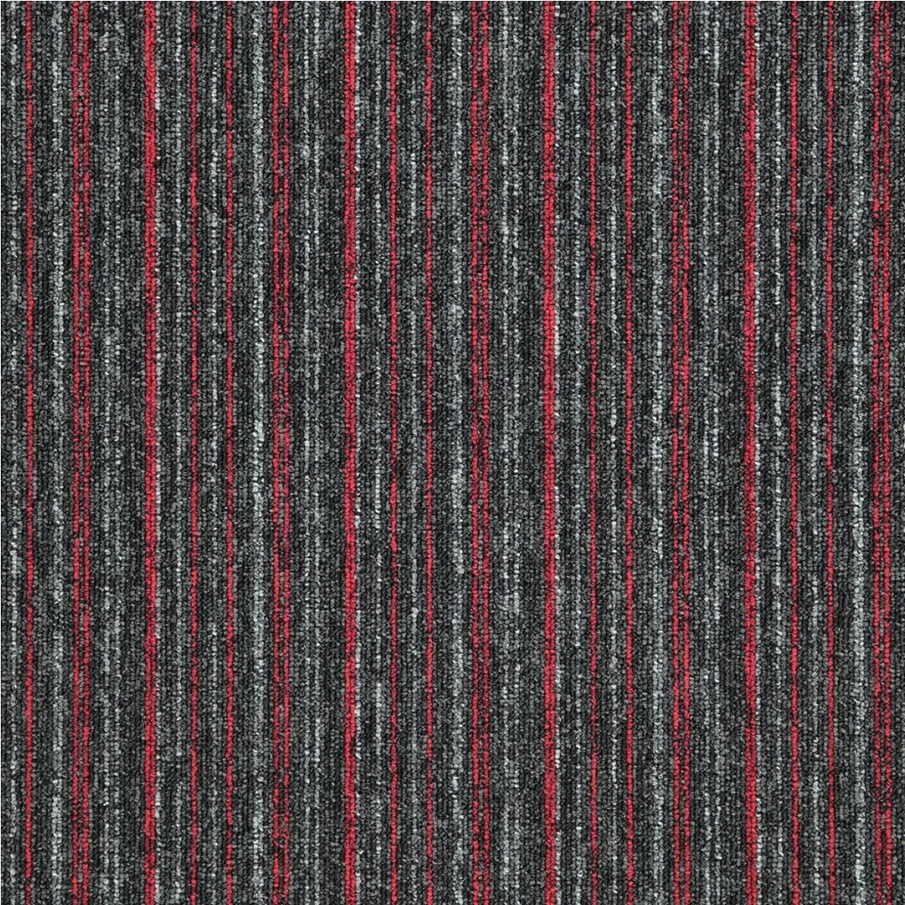 Balta, Kobercový štvorec Sonar Lines 4520 červenočierny 50 x 50 cm, chodba / predsieň