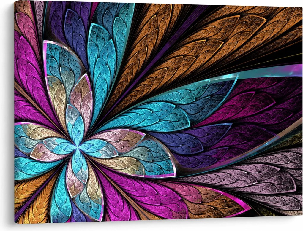 Obraz - Abstrakcia, kvetina (70x50 cm)