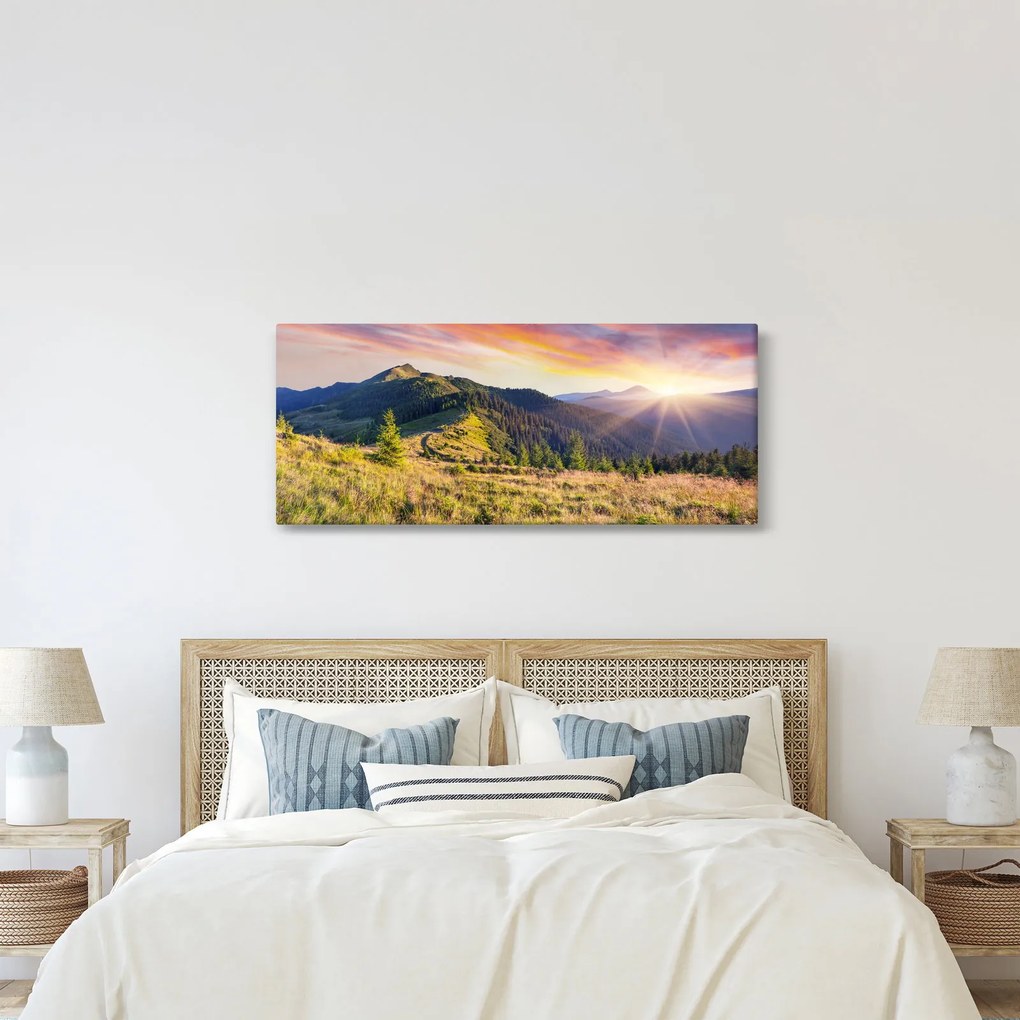Obraz - Lesná krajina (120x50 cm)