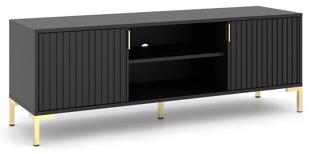 TV stolík Flinn 140 cm čierny