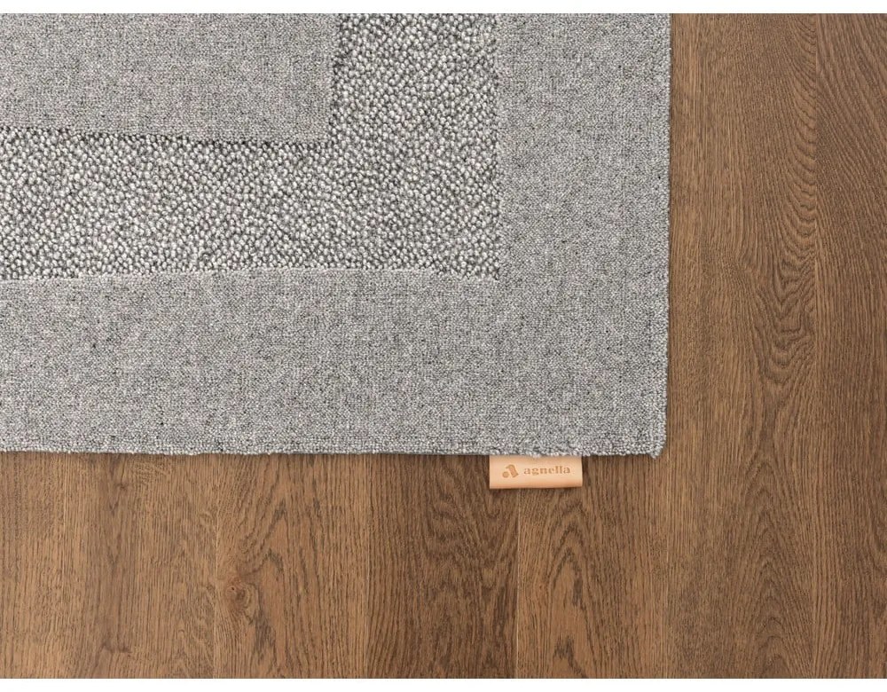 Sivý vlnený koberec 160x230 cm Morphic Rocca – Agnella