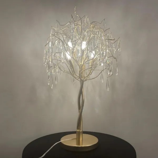 Krištáľová stolná lampa 5xG9/40W/230V zlatá